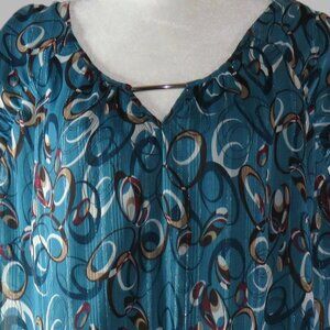 Dress Barn Women's Sleeveless Pullover Blouse Strech Bottom Size 14-16 (C644)